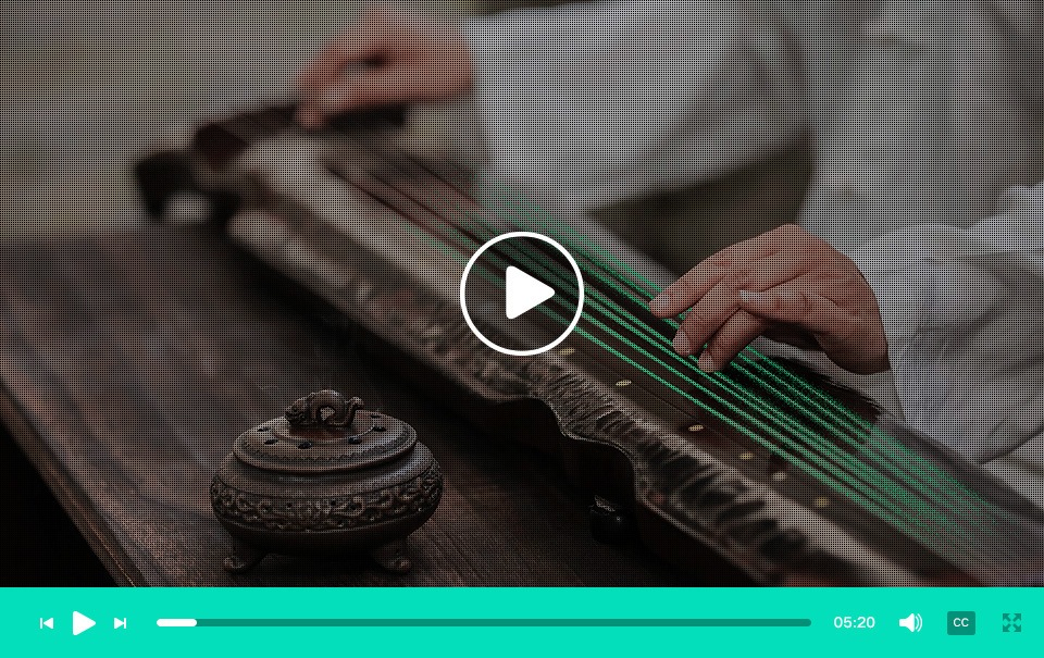 寶山民藝博覽館 亞太廳激光虛擬古琴古箏音樂(lè)亭