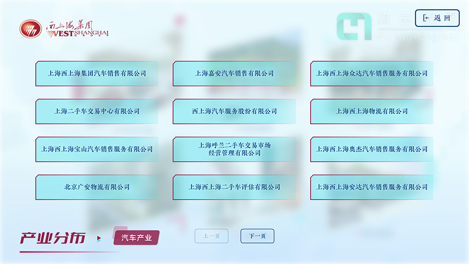 企業(yè)互動查詢屏雙屏聯(lián)動飛屏互動_西上海集團